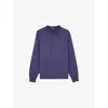 The Kooples Mens Blue Atlantique Crewneck Regular-fit Cashmere-blend Jumper In Blue Atlantique
