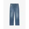 The Kooples Mens Blue Baggy-fit Straight-leg Denim Jeans In Blue