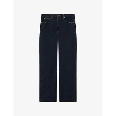 The Kooples Mens Blue Electric Mid-rise Straight-leg Denim Jeans