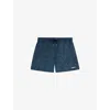 The Kooples Mens Leopard-print Swim Shorts Blue Xl In Blue