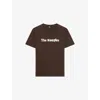The Kooples Mens Brown Brand-embroidered Regular-fit Cotton-jersey T-shirt In Brown