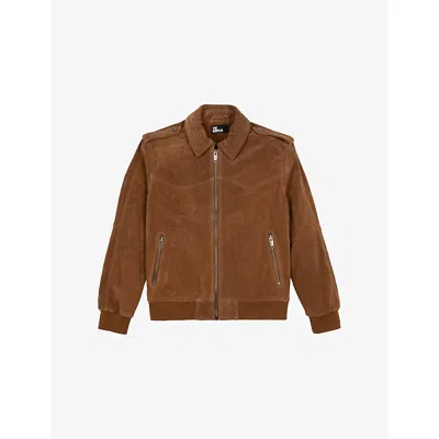 THE KOOPLES MENS THE KOOPLES CLASSIC-COLLAR WESTERN SUEDE JACKET