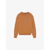 The Kooples Mens Camel Crewneck Long-sleeves Wool Jumper In Brown
