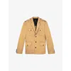 The Kooples Mens Camel Single-breasted Four-pocket Cotton Jacket In Camel