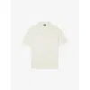 The Kooples Mens Ecru Camp-collar Waffle-textured Cotton Shirt In White