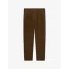 The Kooples Mens Caramel Straight-leg Mid-rise Cotton-corduroy Trousers In Brown