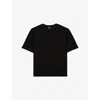 The Kooples Mens Black Crewneck Regular-fit Short-sleeve Cotton T-shirt Xl In Black