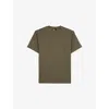 The Kooples Mens Kaki Crewneck Regular-fit Short-sleeve Cotton T-shirt Xl In Green