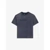 The Kooples Mens Dark Navy Branded Short-sleeved Cotton-jersey T-shirt
