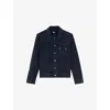 The Kooples Mens Dark Navy Patch-pocket Regular-fit Cotton-cord Jacket Xl
