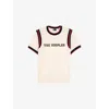The Kooples Mens Ecru Branded Short-sleeved Cotton-jersey T-shirt Xl