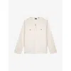 The Kooples Mens Pea-collar Long-sleeve Cotton Shirt Ecru In Ecru