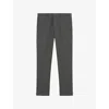 The Kooples Mens Grey Houndstooth-pattern Straight-leg Wool Trousers In Gray
