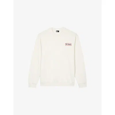 The Kooples Mens  Logo-print Regular-fit Cotton Sweatshirt In Neutral