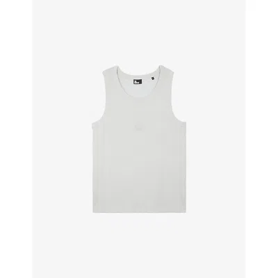 The Kooples Mens  Sleeveless Round-neck Stretch-cotton T-shirt In Gray