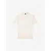 The Kooples Mens Ecru Logo-embroidered Short-sleeve Cotton Polo In Neutral