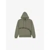 The Kooples Mens Kaki Logo-print Regular-fit Cotton Hoody In Gray