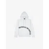 The Kooples Mens Light Grey Logo-print Regular-fit Cotton Hoody In White
