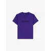 The Kooples Mens Electric Blue Logo-print Short-sleeve Cotton T-shirt Xl In Blue