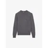 The Kooples Wool Straight Fit Sweater In Middle Grey Mel