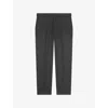The Kooples Mens Middle Grey Tapered-leg Mid-rise Wool-blend Trousers In Gray