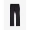 The Kooples Mens  Tailored Straight-leg Denim-look Cotton Trousers In Navy