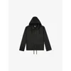 The Kooples Mens Black Patch-pocket Regular-fit Hooded Cotton Jacket In Black