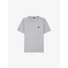 THE KOOPLES MENS BLAZON-PATCH MARL-PATTERN COTTON-JERSEY T-SHIRT GREY MELANGE