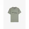 The Kooples Mens  Branded Short-sleeved Cotton-jersey T-shirt In Blue/green