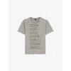 The Kooples Mens Branded Short-sleeved Cotton-jersey T-shirt Grey Melange In Grey Melange