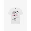 The Kooples Mens White Branded Short-sleeved Cotton-jersey T-shirt In White