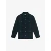 The Kooples Mens Green / Black Checked Flap-pocket Wool-blend Overshirt In Multi