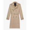 The Kooples Mens Double-breasted Cotton Trench Coat Beige In Beige