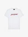 The Kooples Mens Whi01 Graphic-print Cotton-jersey T-shirt In Whi01