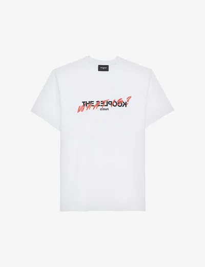 The Kooples Mens Whi01 Graphic-print Cotton-jersey T-shirt