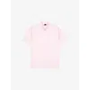 The Kooples Mens Pale Pink Logo-embroidered Short-sleeve Cotton Shirt Xl