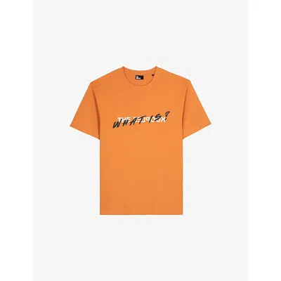 The Kooples Mens Abricot Logo-print Short-sleeve Cotton T-shirt Xl