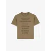 The Kooples Mens Light Brown Logo-print Short-sleeve Cotton T-shirt In Light Brown