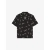The Kooples Musical Notes Shirt In Black White