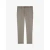 The Kooples Mens Prince Of Wales Print Slim-leg Wool Suit Trousers Beige Melange In Beige Melange