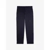The Kooples Mens Dark Navy Straight-leg Regular-fit Cotton Trousers