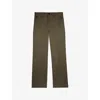 The Kooples Mens Brown Straight-leg Regular-fit Cotton Trousers In Brown