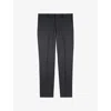 The Kooples Mens Blue Petrol Straight-leg Regular-fit Wool Trousers In Blue Petrol