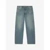 The Kooples Mens Used Rapiece Light-wash Straight-leg Mid-rise Denim Jeans In Used Rapiece