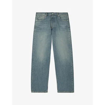 The Kooples Mens Used Rapiece Light-wash Straight-leg Mid-rise Denim Jeans
