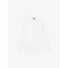 The Kooples Mens White / Black Striped Band-collar Cotton Shirt In White
