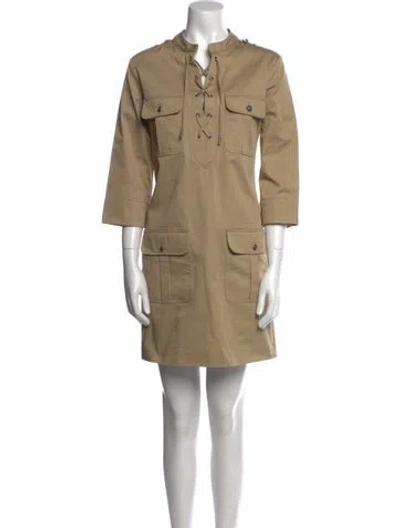 Pre-owned The Kooples Mini Dress In Neutral