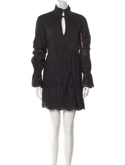 Pre-owned The Kooples Mock Neck Mini Dress W/ Tags In Black