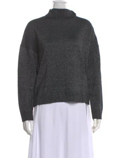 Pre-owned The Kooples Mock Neck Sweater In Gray