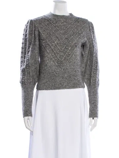 Pre-owned The Kooples Mock Neck Sweater In Gray